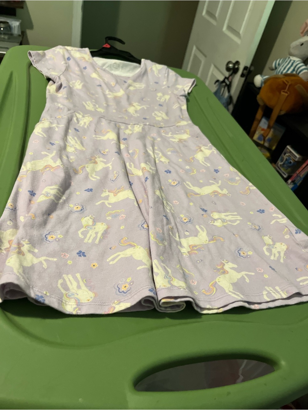 wonder nation Lavender Unicorn & Floral Twirl Dress